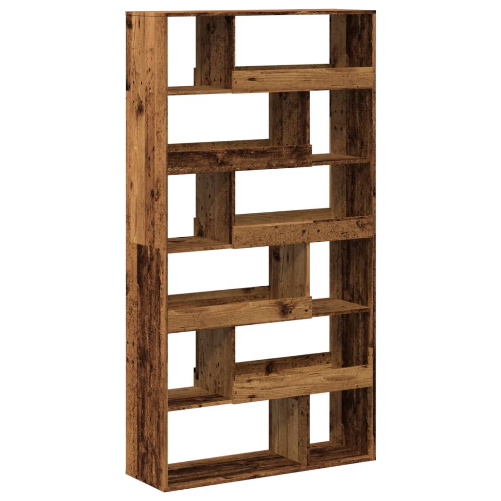 antik fa színű szerelt fa térelválasztó 100 x 33 x 187,5 cm
