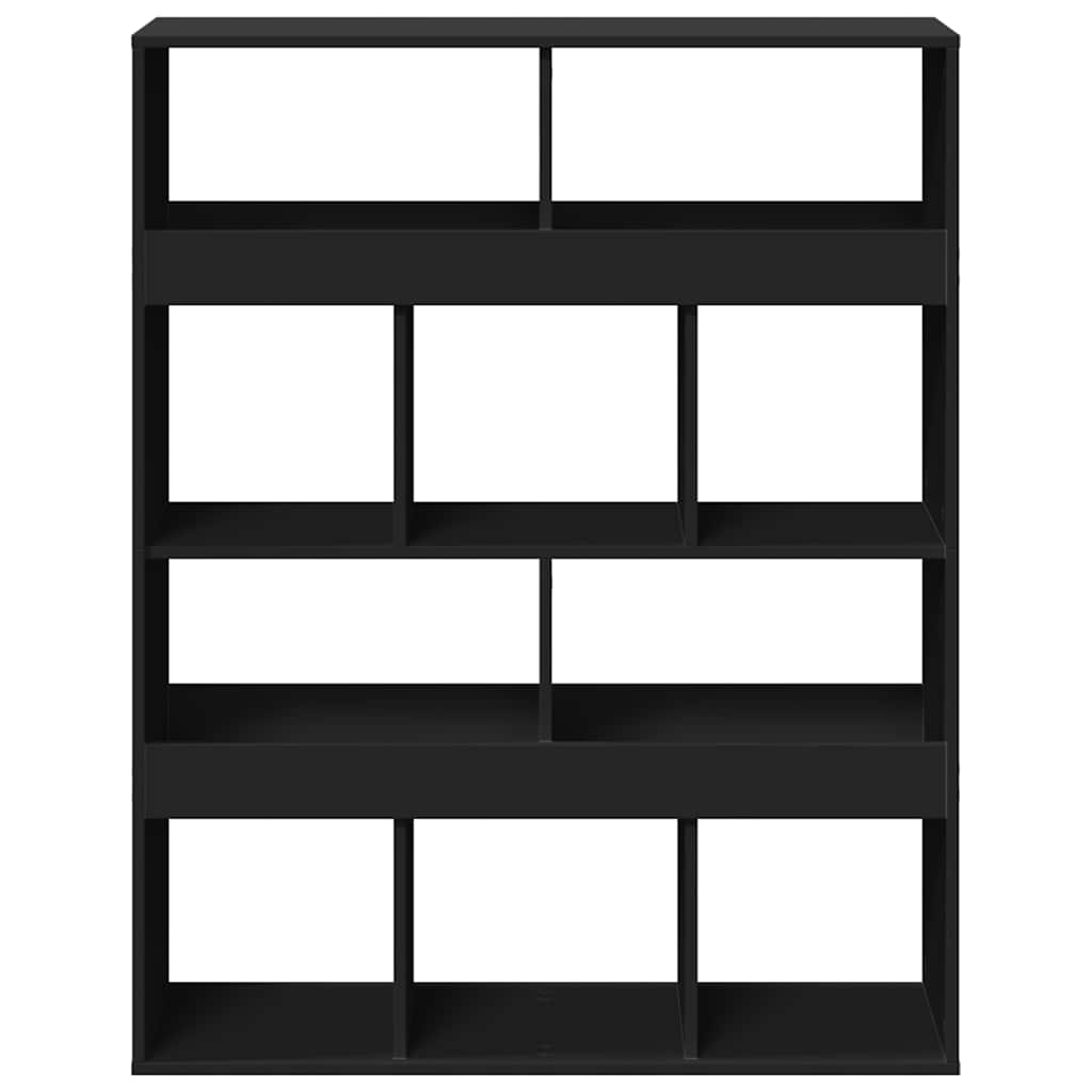 fekete szerelt fa térelválasztó 100 x 33 x 125,5 cm