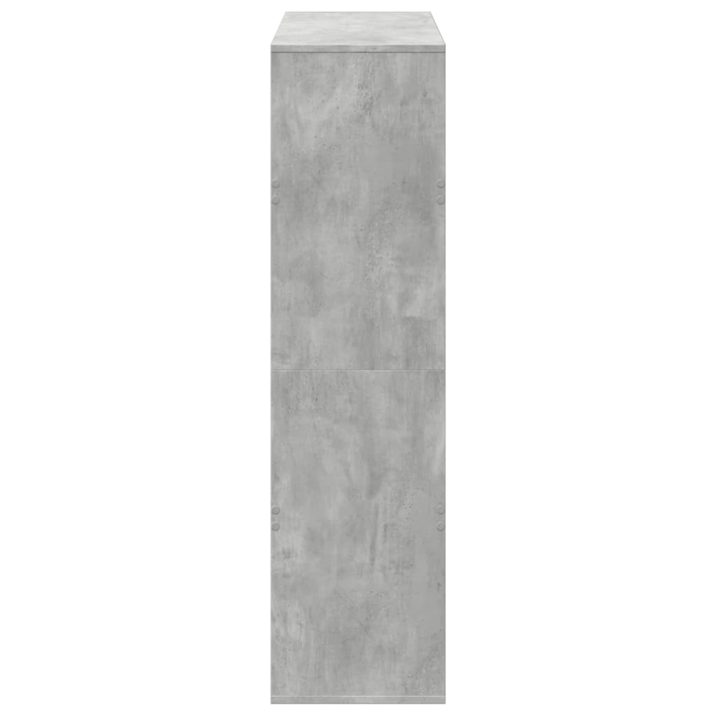 betonszürke szerelt fa térelválasztó 100 x 33 x 125,5 cm