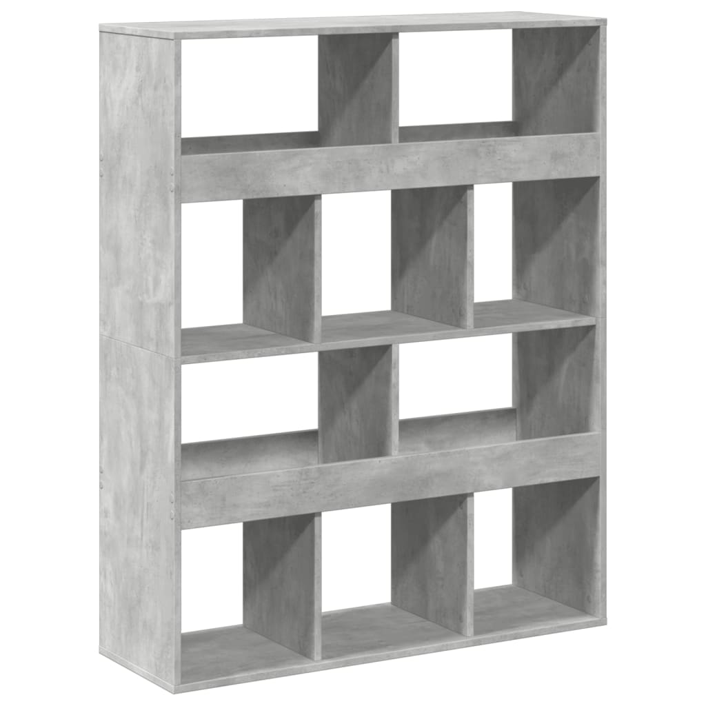 betonszürke szerelt fa térelválasztó 100 x 33 x 125,5 cm