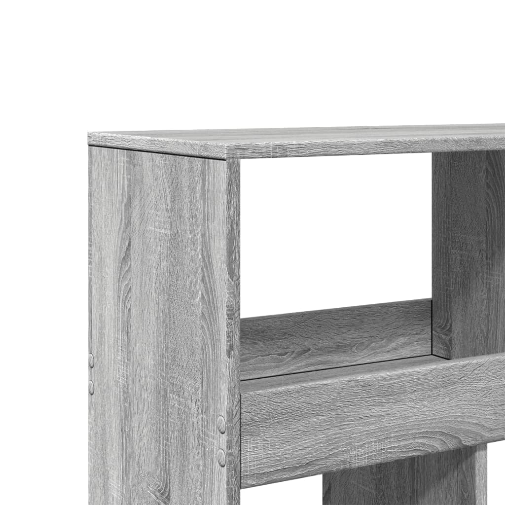 szürke sonoma színű szerelt fa térelválasztó 100x33x125,5 cm