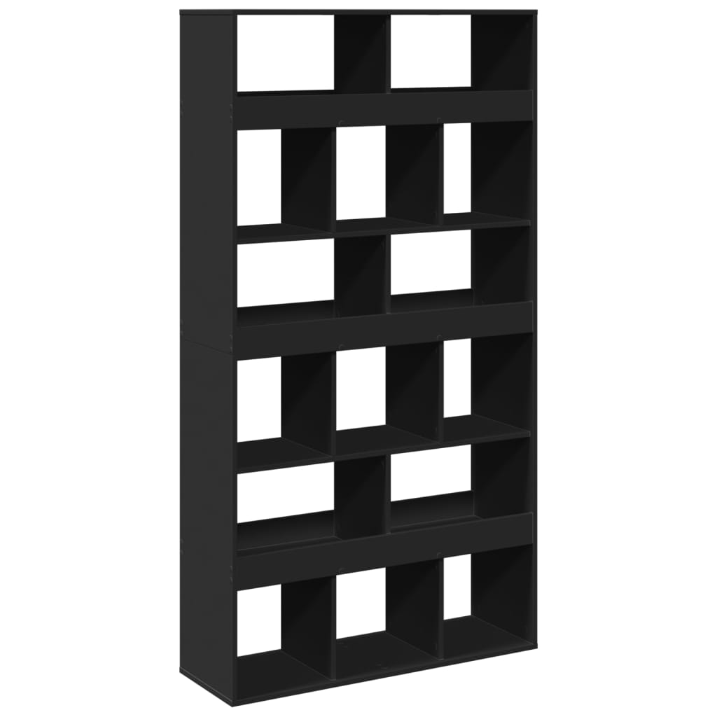 fekete szerelt fa térelválasztó 100 x 33 x 187,5 cm
