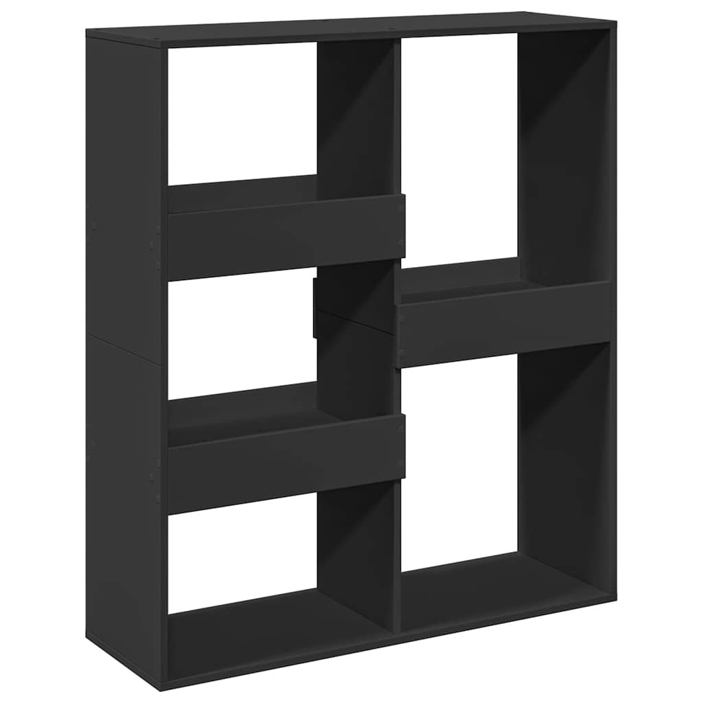 fekete szerelt fa térelválasztó 100 x 33 x 115 cm