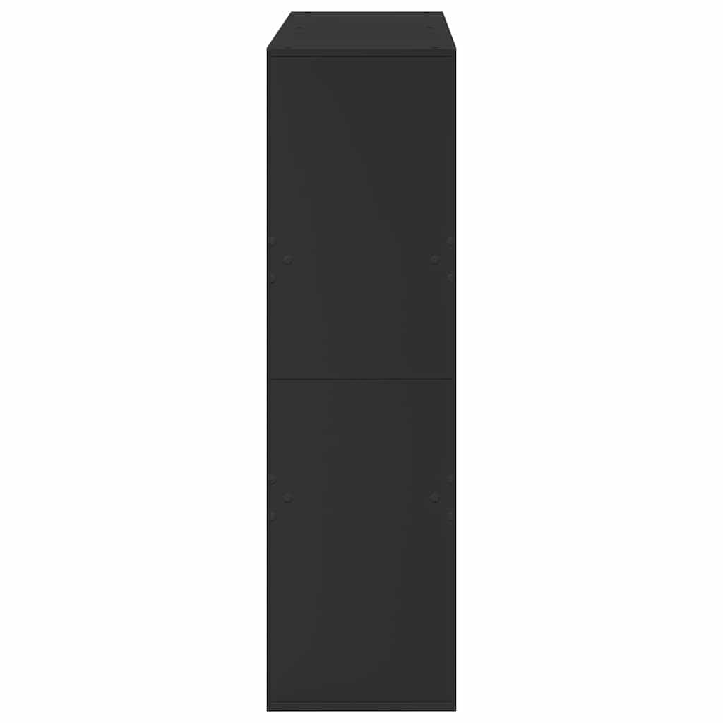 fekete szerelt fa térelválasztó 100 x 33 x 115 cm