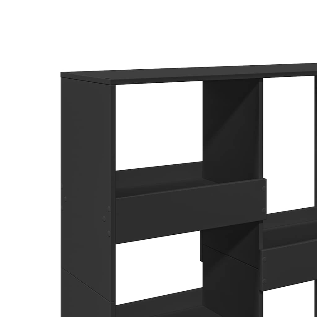 fekete szerelt fa térelválasztó 100 x 33 x 115 cm