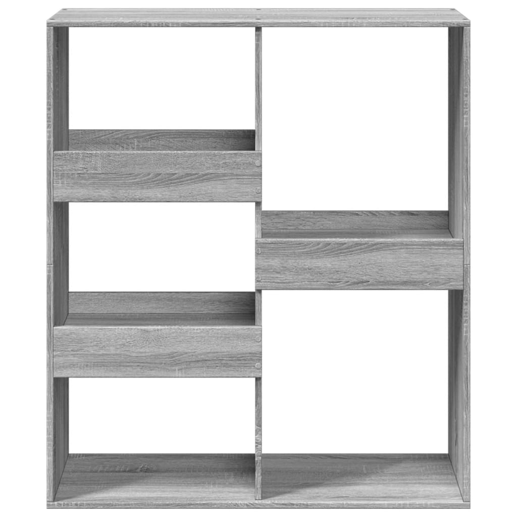 szürke sonoma színű szerelt fa térelválasztó 100x33x115 cm