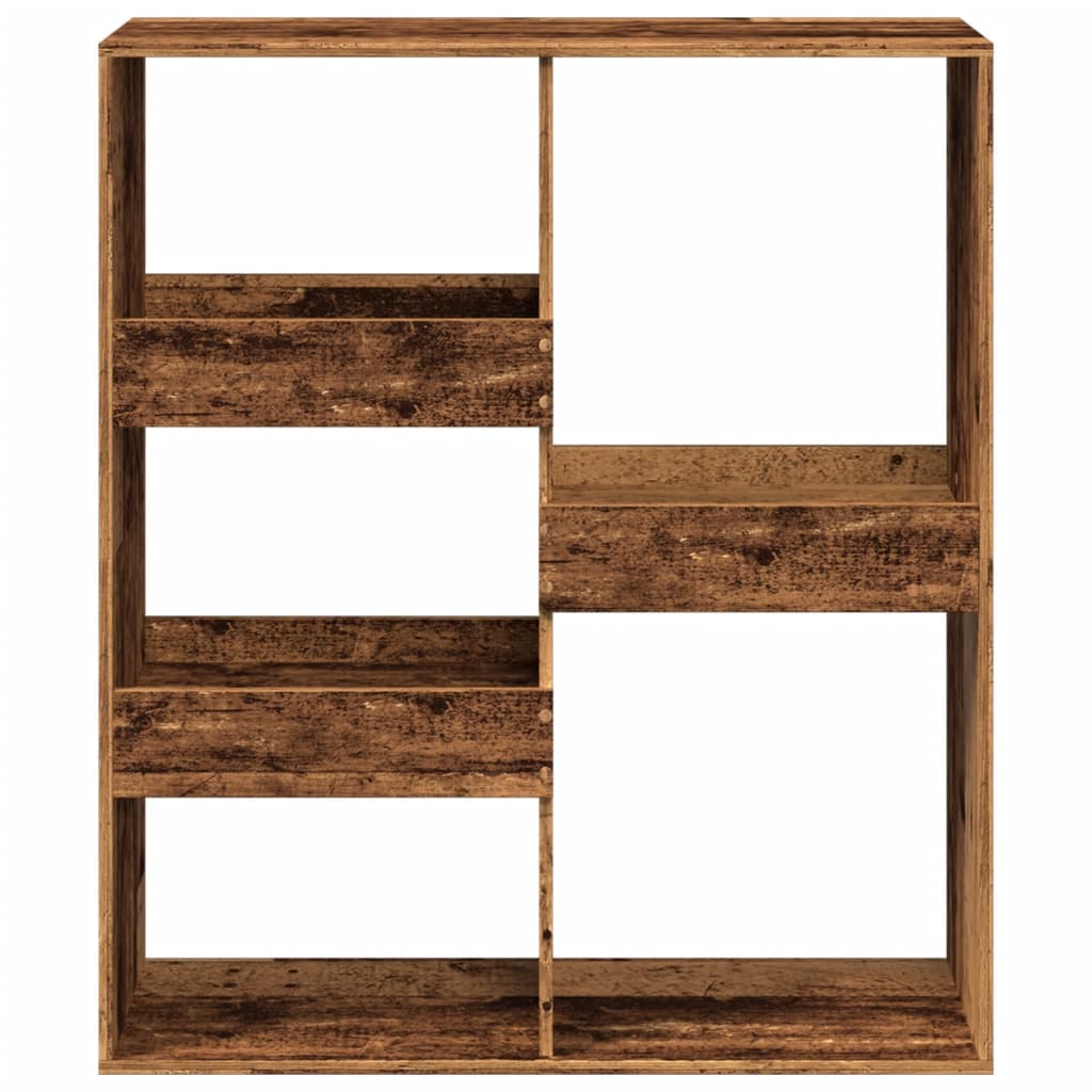 antik fa színű szerelt fa térelválasztó 100 x 33 x 115 cm