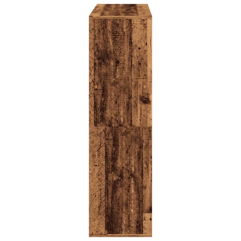 antik fa színű szerelt fa térelválasztó 100 x 33 x 115 cm