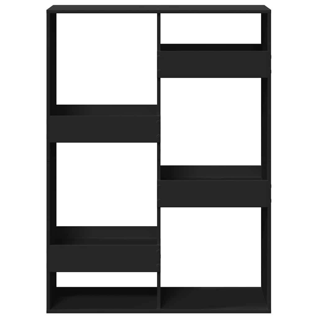 fekete szerelt fa térelválasztó 100 x 33 x 135 cm