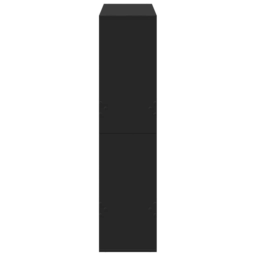 fekete szerelt fa térelválasztó 100 x 33 x 135 cm