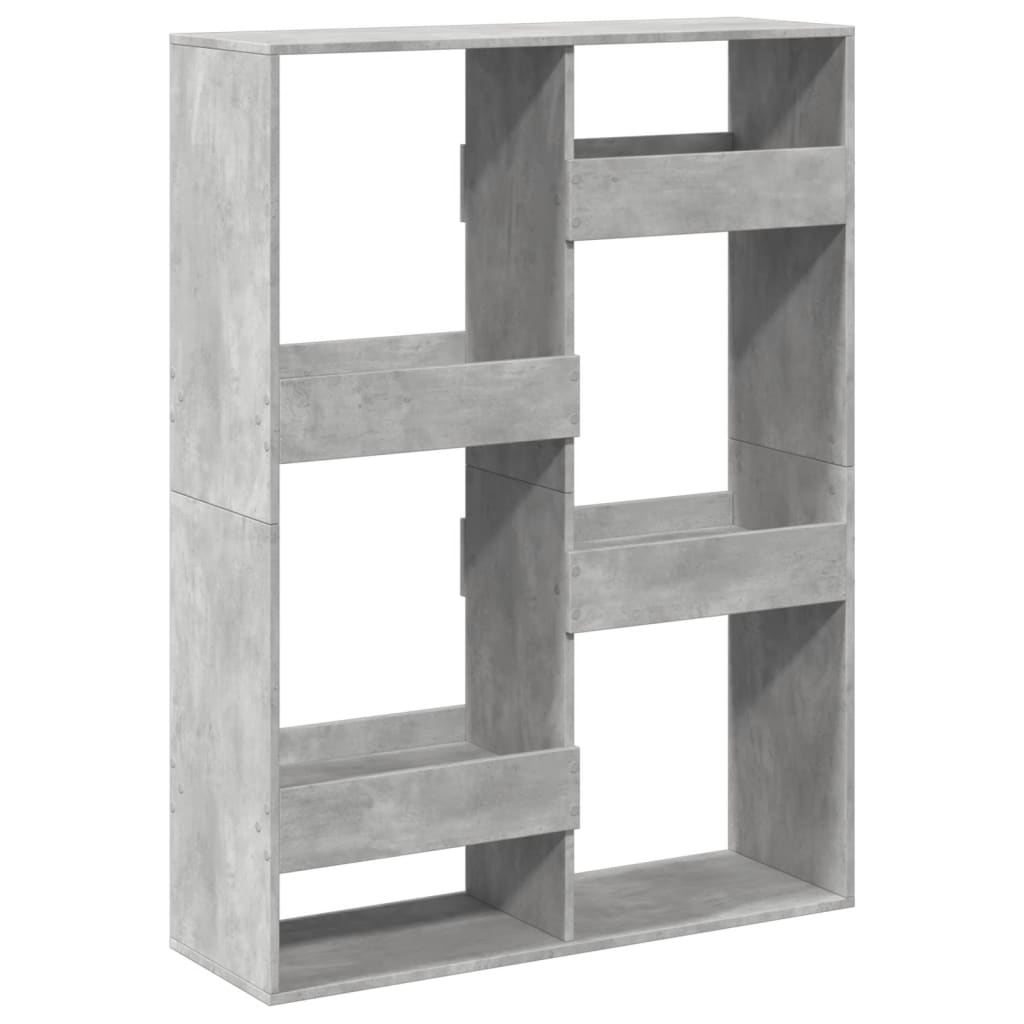 betonszürke szerelt fa térelválasztó 100 x 33 x 135 cm