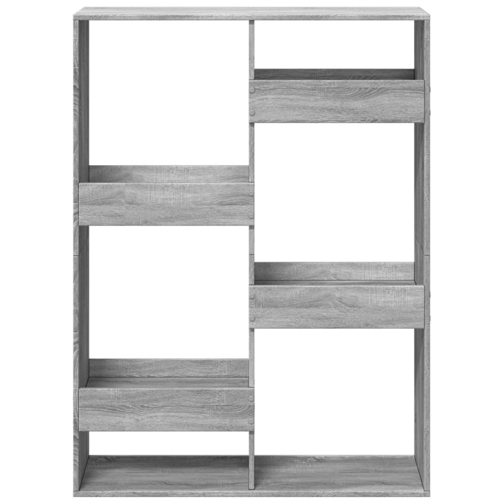 szürke sonoma színű szerelt fa térelválasztó 100 x 33 x 135 cm