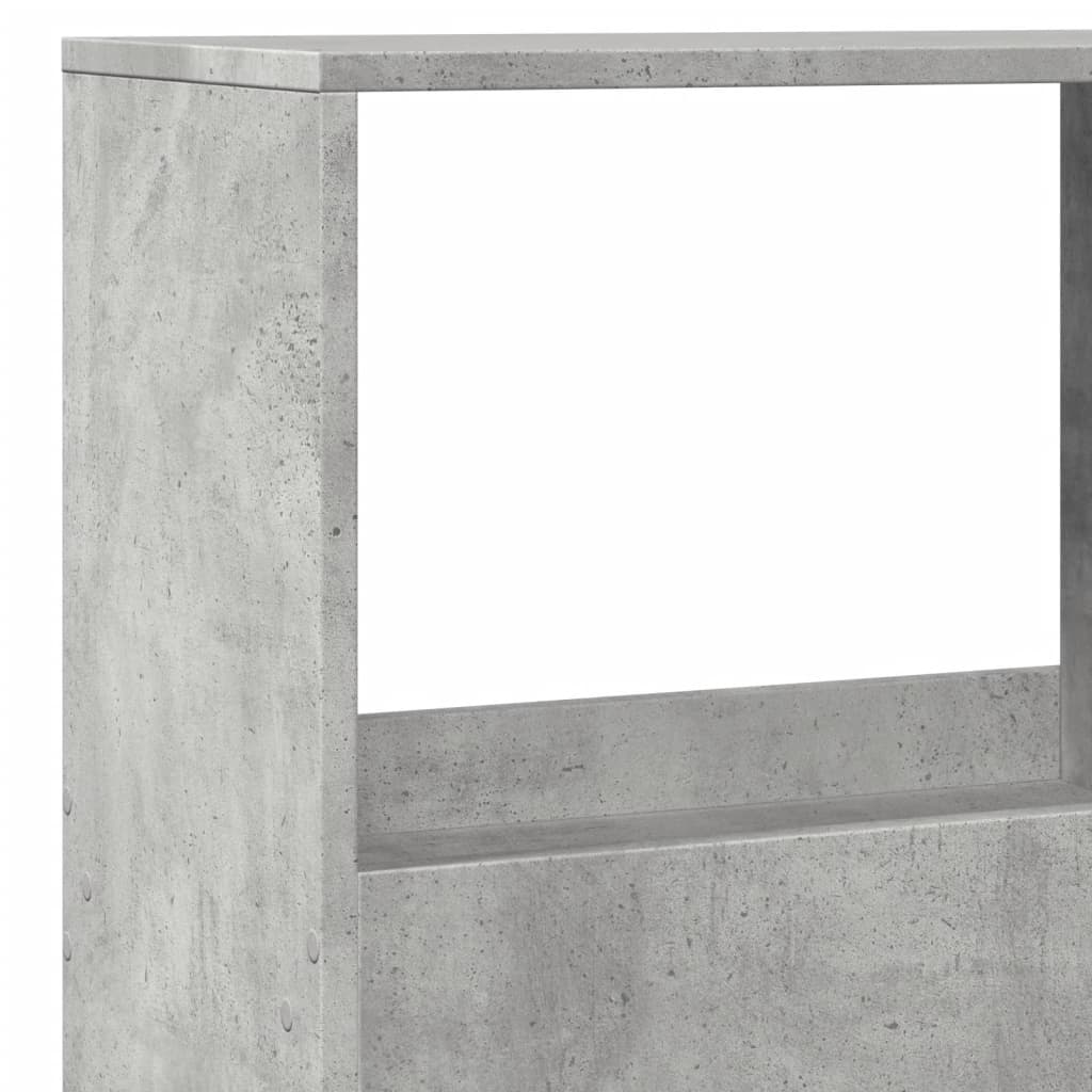 betonszürke szerelt fa térelválasztó 100 x 33 x 155,5 cm