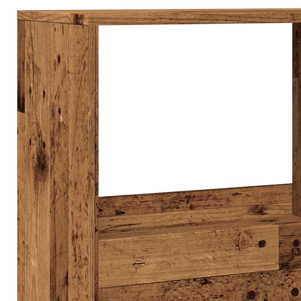 antik fa színű szerelt fa térelválasztó 100 x 33 x 155,5 cm