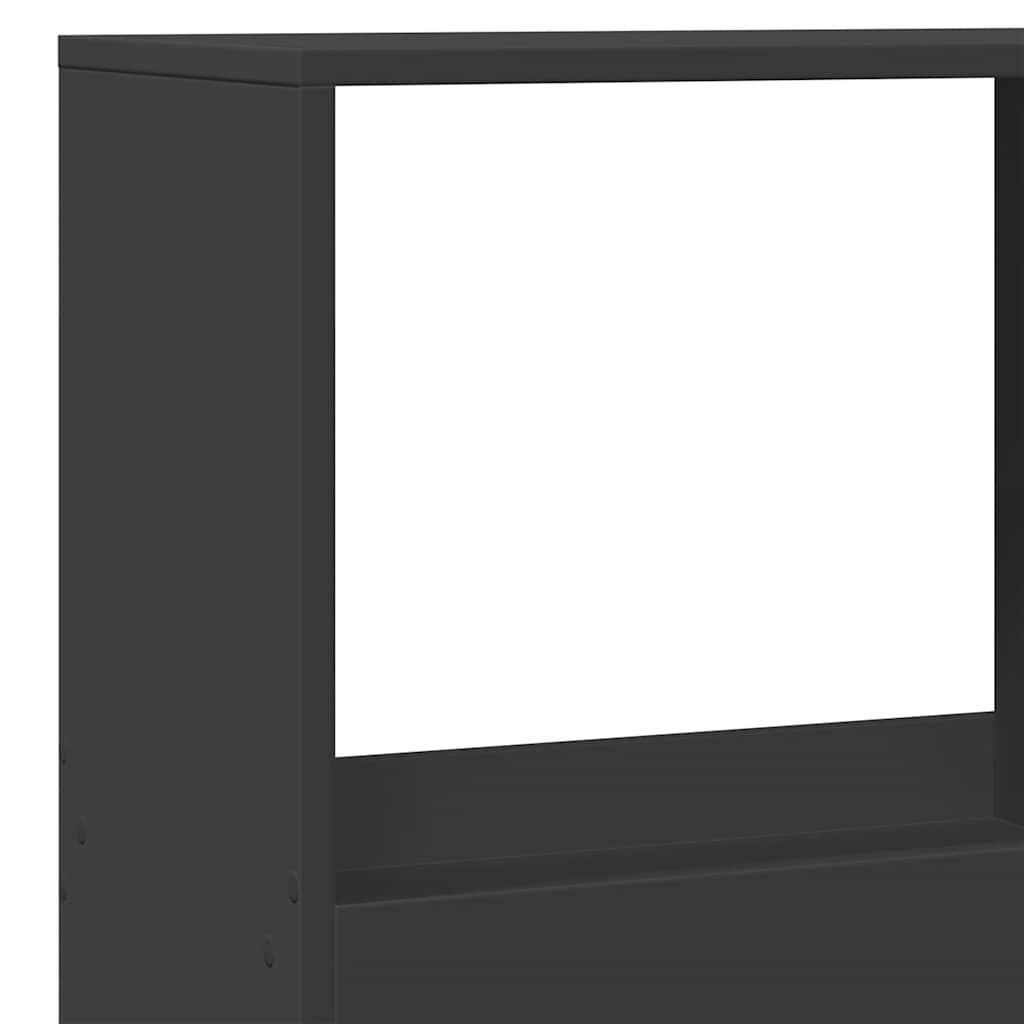 fekete szerelt fa térelválasztó 100 x 33 x 175 cm