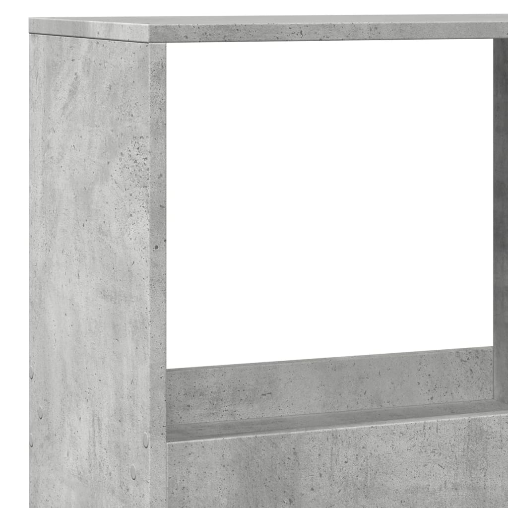 betonszürke szerelt fa térelválasztó 100 x 33 x 175 cm