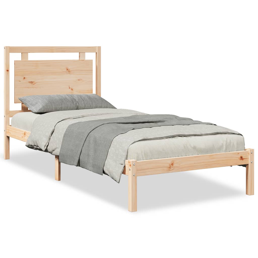 tömör fa extra hosszú ágykeret matrac nélkül 100 x 210 cm