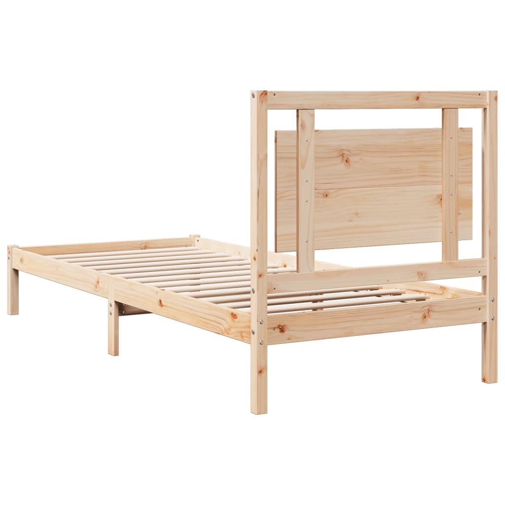 tömör fa extra hosszú ágykeret matrac nélkül 100 x 210 cm