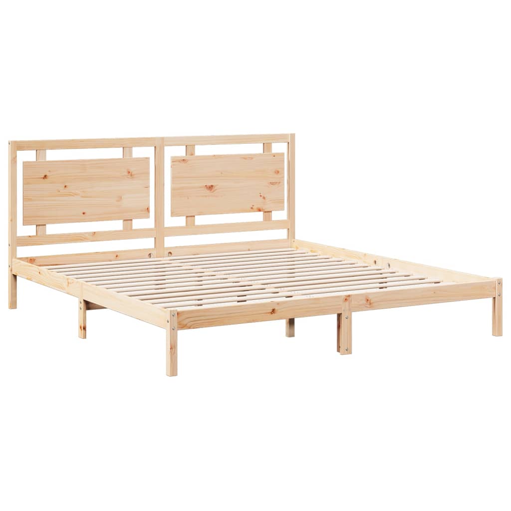 tömör fa extra hosszú ágykeret matrac nélkül 180 x 210 cm