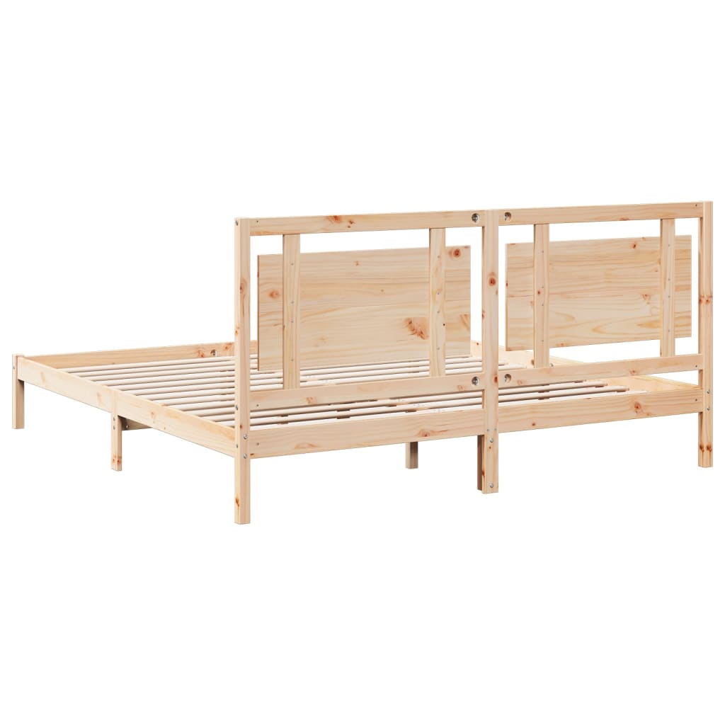 tömör fa extra hosszú ágykeret matrac nélkül 200 x 210 cm