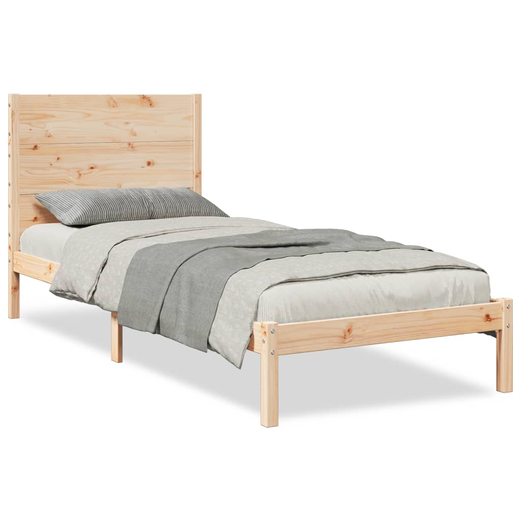 tömör fa extra hosszú ágykeret matrac nélkül 100 x 210 cm