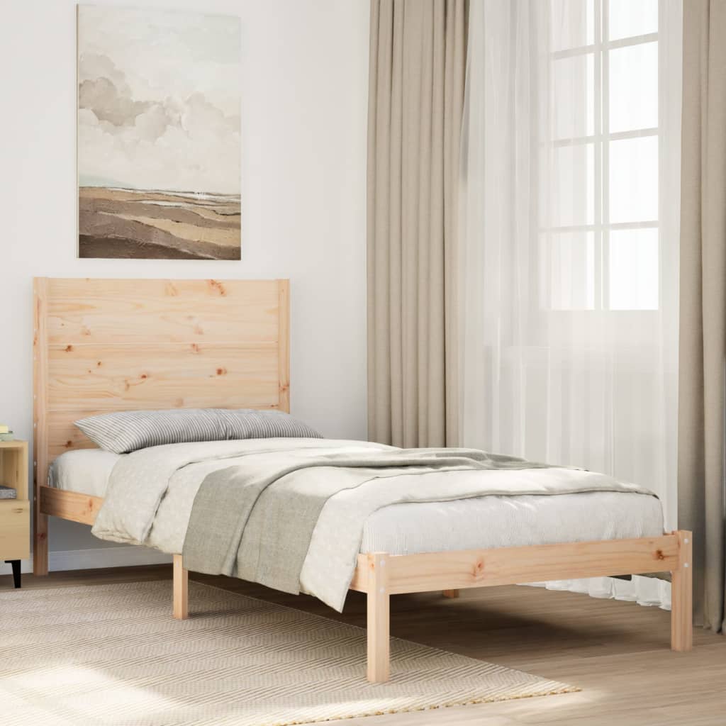 tömör fa extra hosszú ágykeret matrac nélkül 100 x 220 cm