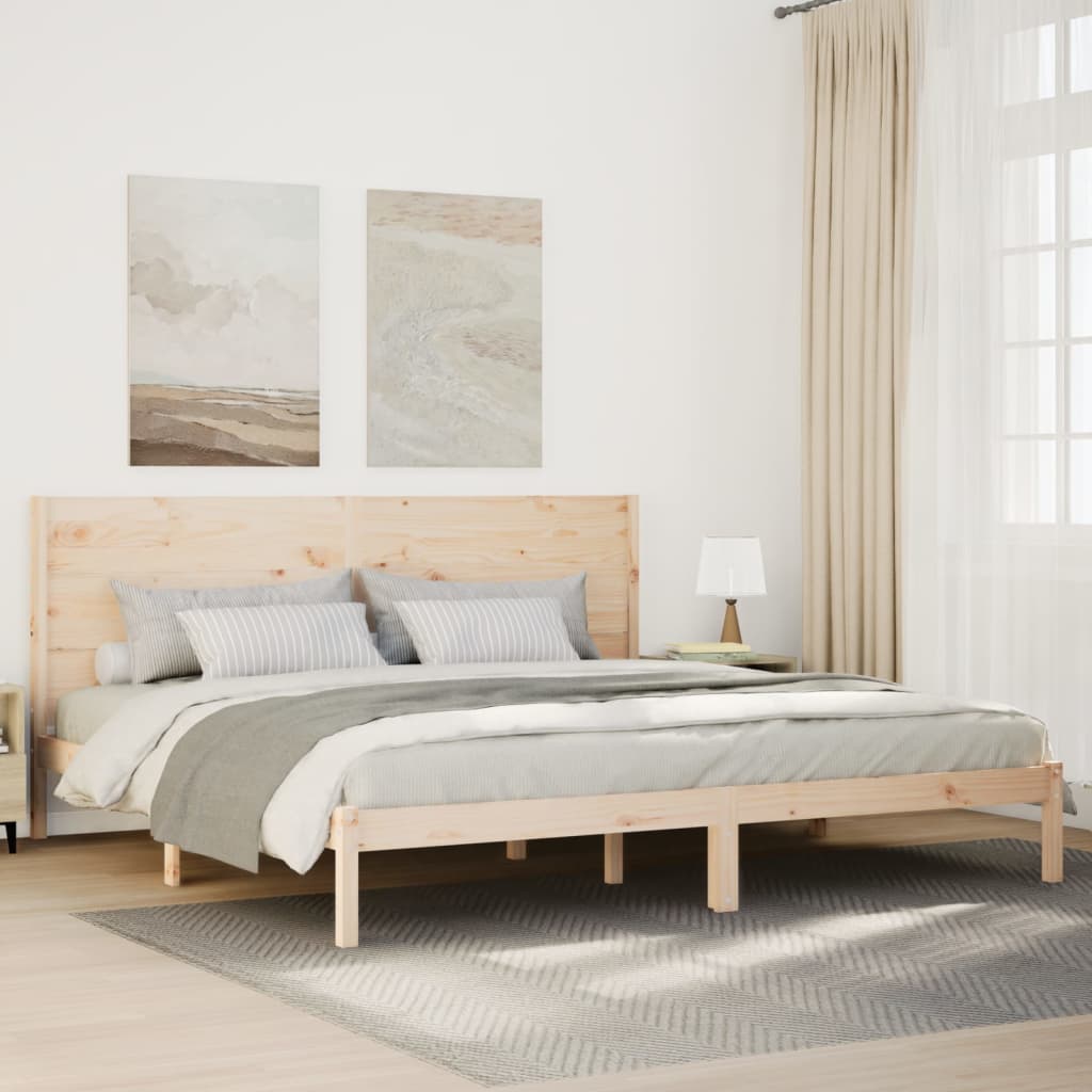 tömör fa extra hosszú ágykeret matrac nélkül 200 x 220 cm