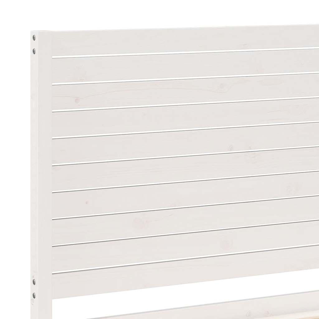 fehér tömör fa extra hosszú ágykeret matrac nélkül 90 x 210 cm