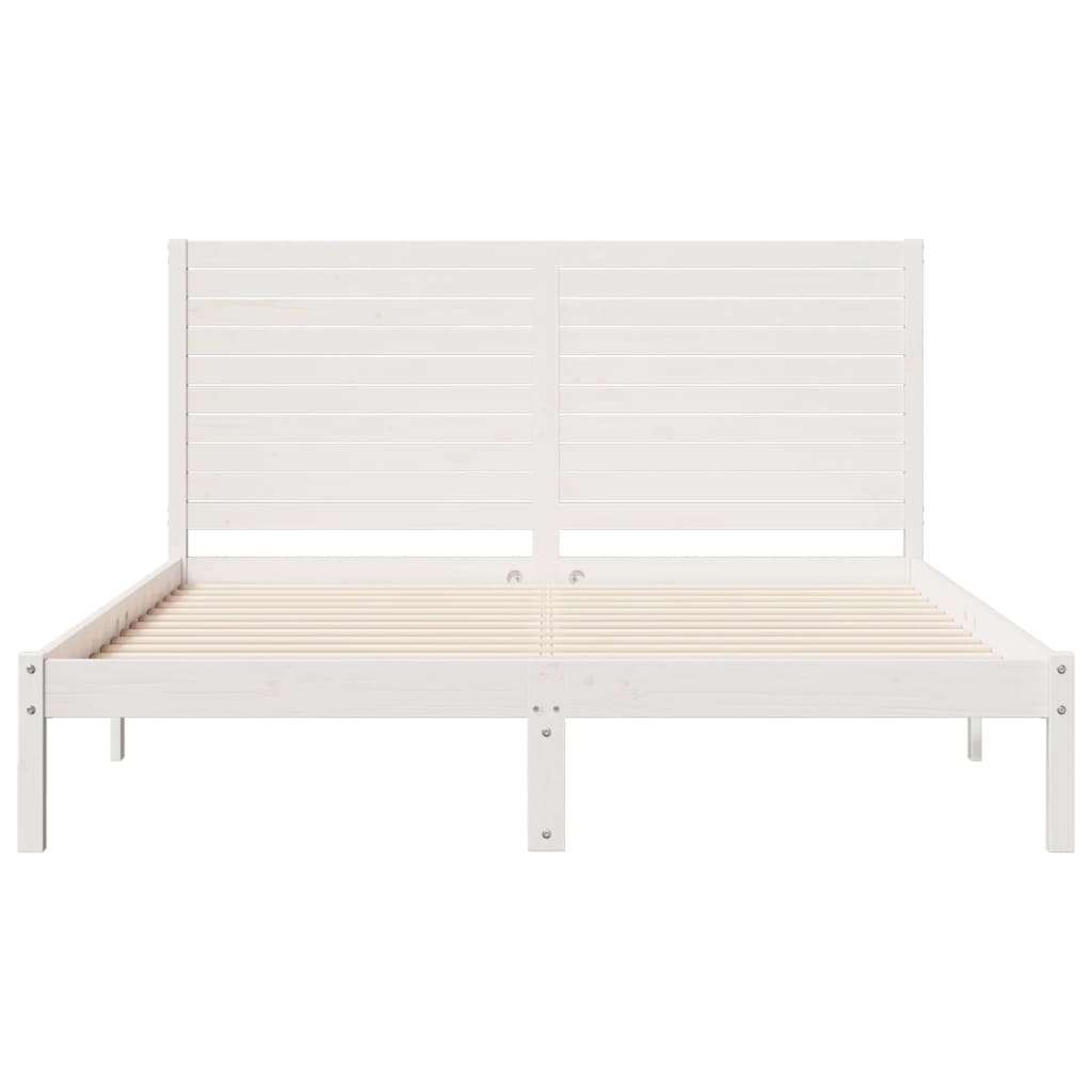 fehér tömör fa extra hosszú ágykeret matrac nélkül 160 x 210 cm