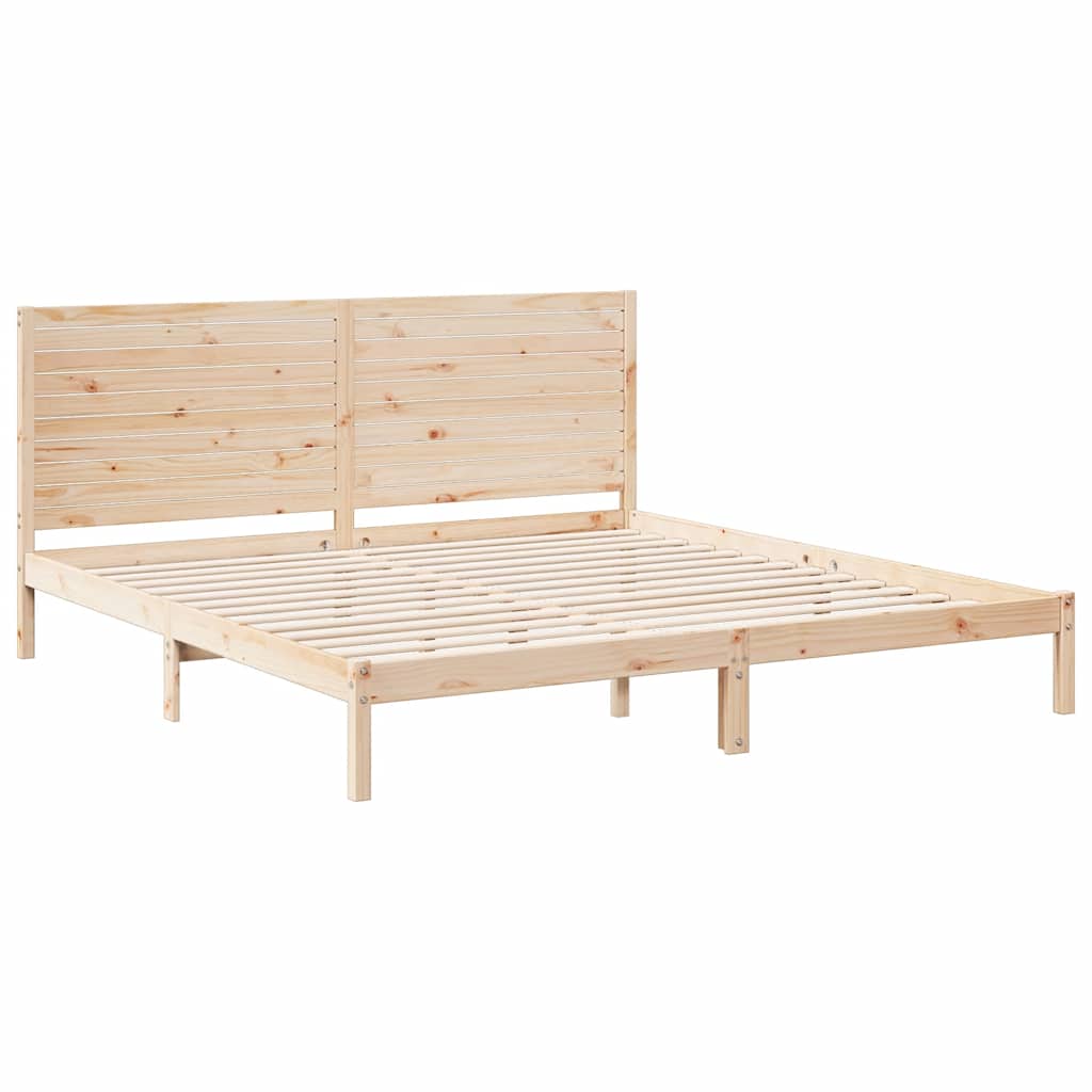tömör fa extra hosszú ágykeret matrac nélkül 180 x 210 cm