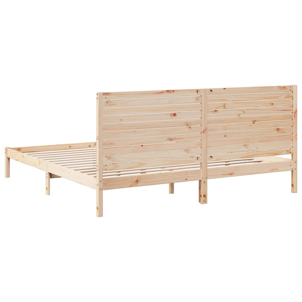 tömör fa extra hosszú ágykeret matrac nélkül 180 x 210 cm