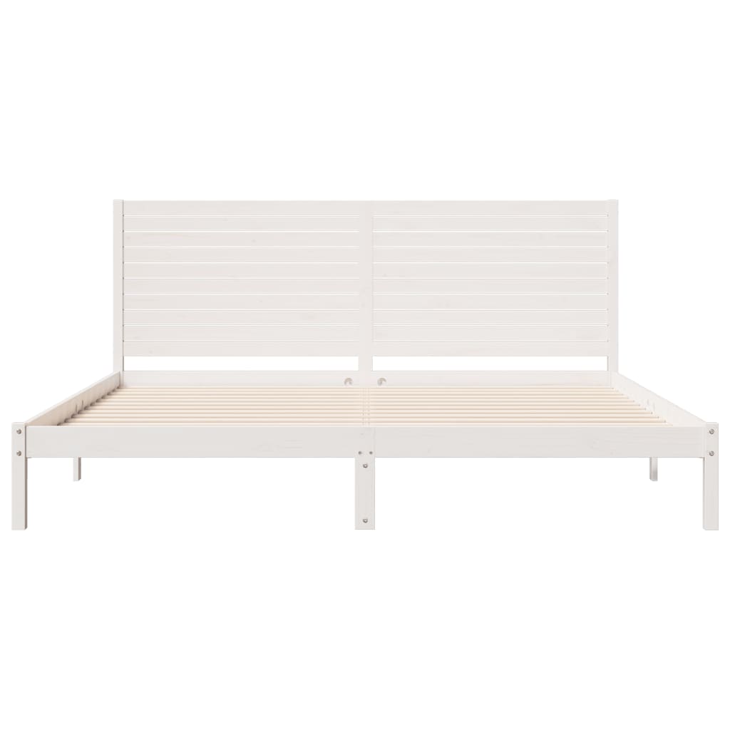 fehér tömör fa extra hosszú ágykeret matrac nélkül 180 x 210 cm