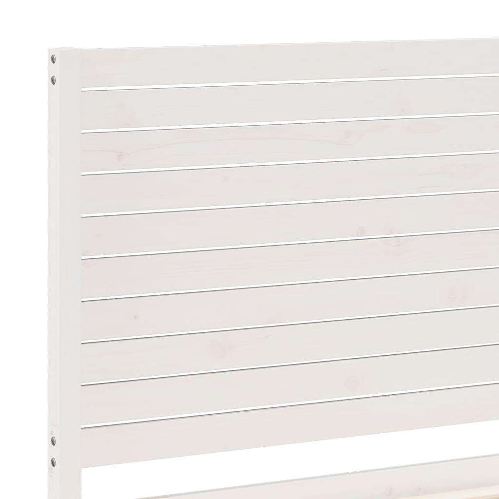 fehér tömör fa extra hosszú ágykeret matrac nélkül 200 x 210 cm