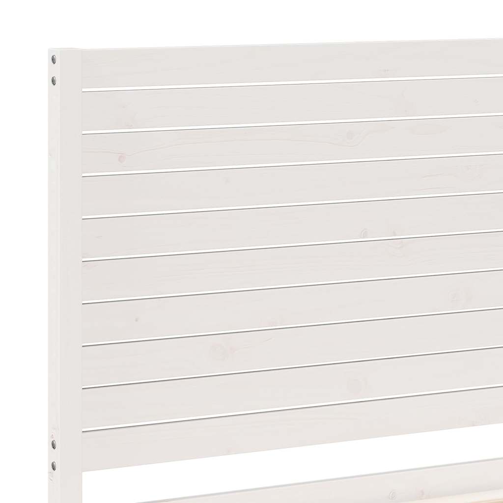 fehér tömör fa extra hosszú ágykeret matrac nélkül 90 x 220 cm