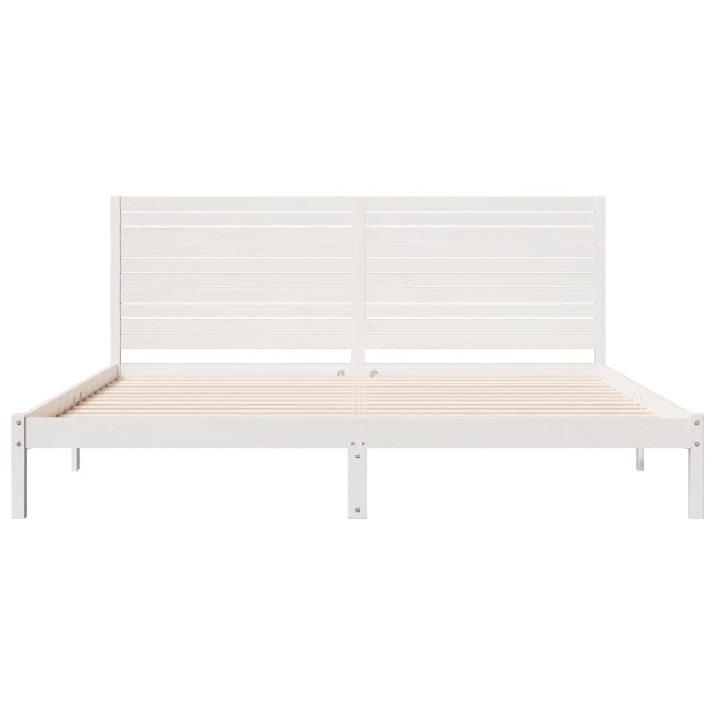 fehér tömör fa extra hosszú ágykeret matrac nélkül 180 x 220 cm