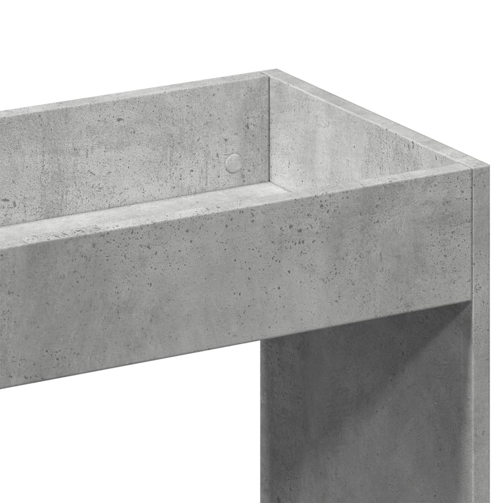 betonszürke szerelt fa magasszekrény 63 x 33 x 180 cm