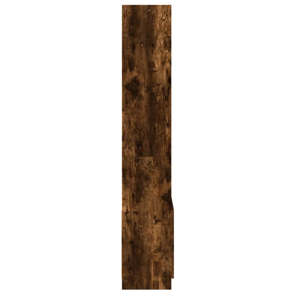 üstös tölgy színű szerelt fa magasszekrény 63 x 33 x 180 cm