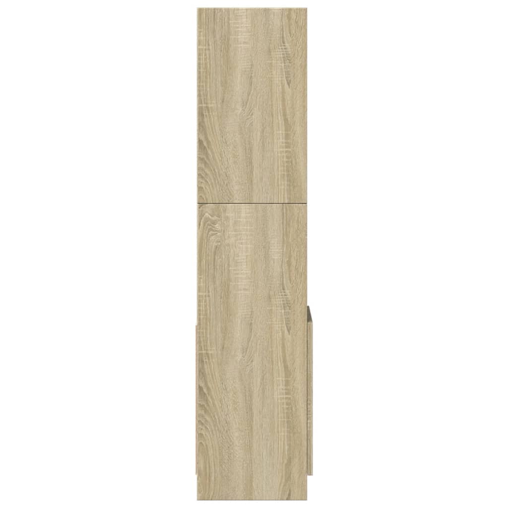 sonoma tölgy szerelt fa magasszekrény 92 x 33 x 140 cm