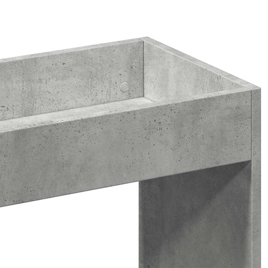 betonszürke szerelt fa magasszekrény 92 x 33 x 140 cm