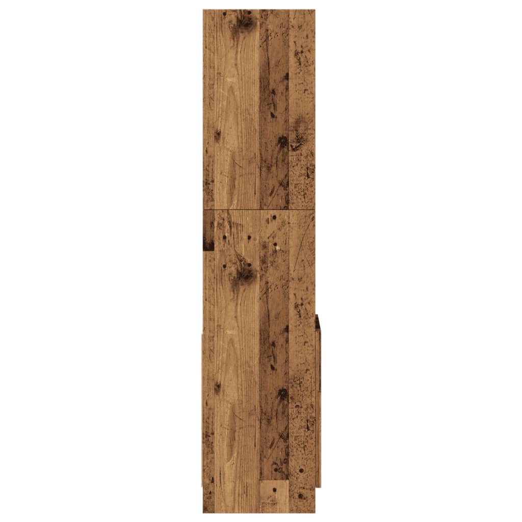 antik fa színű szerelt fa magasszekrény 92 x 33 x 140 cm
