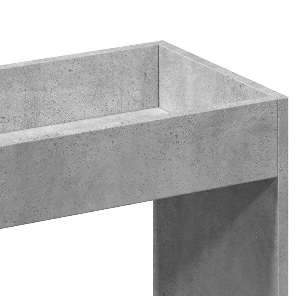 betonszürke szerelt fa magasszekrény 92 x 33 x 180 cm