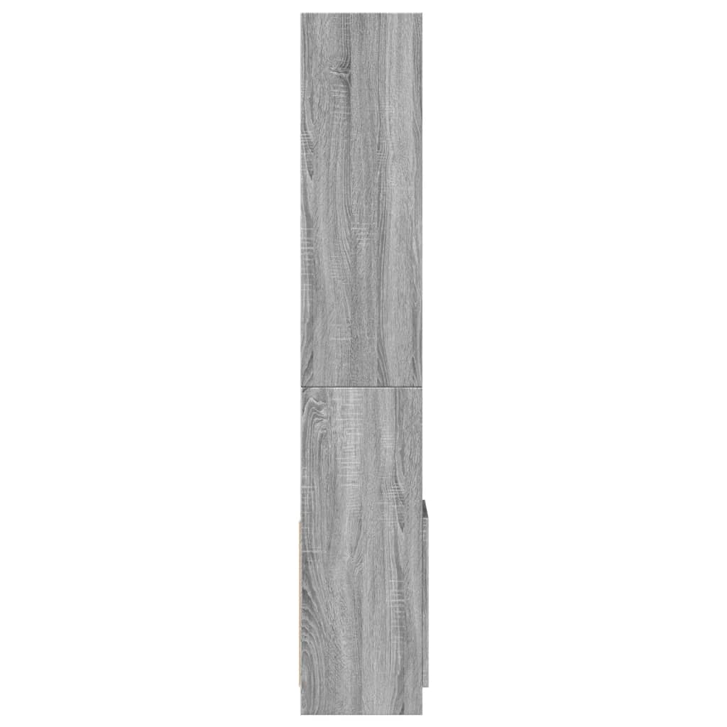 szürke sonoma szerelt fa magasszekrény 92 x 33 x 180 cm