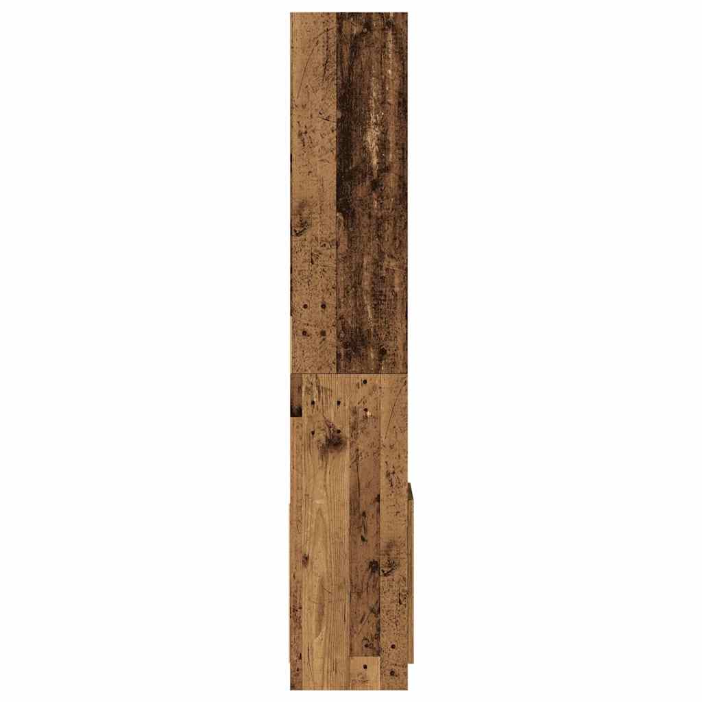 antik fa színű szerelt fa magasszekrény 92 x 33 x 180 cm
