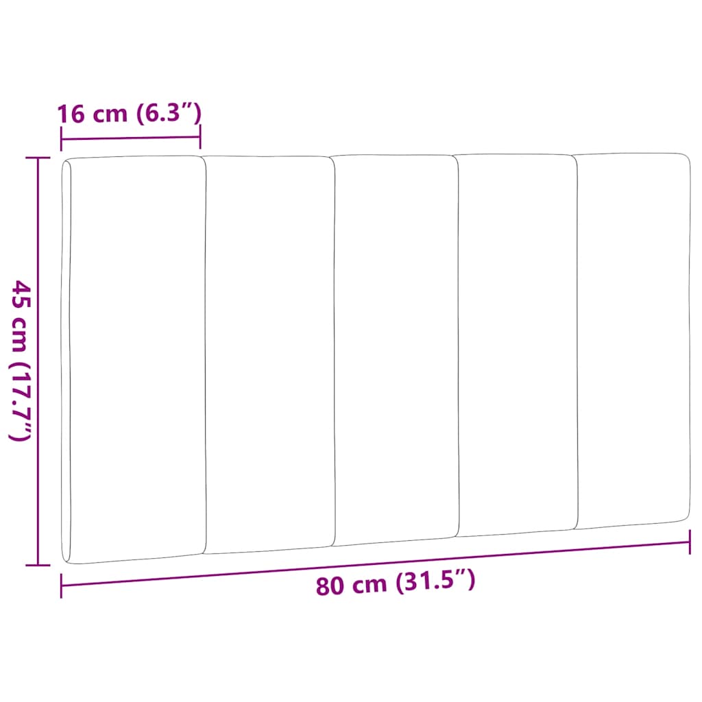 krémszínű szövet fejtámla párna Hanko 80 cm