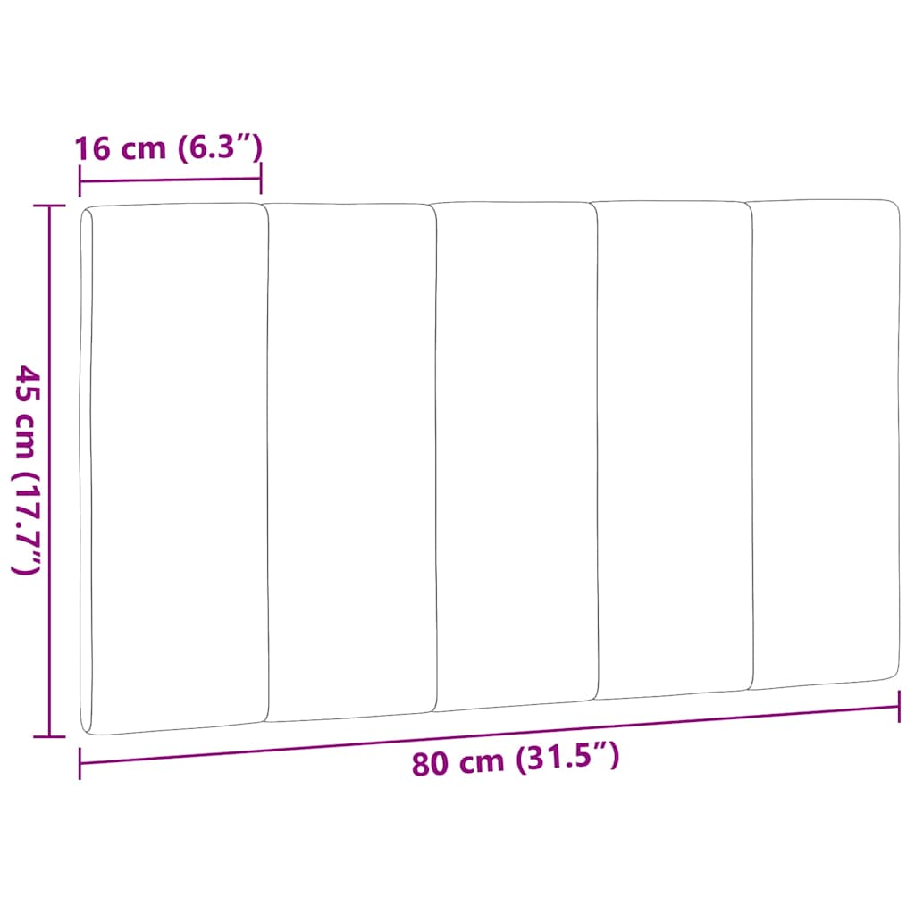 kék szövet fejtámla párna Hanko 80 cm