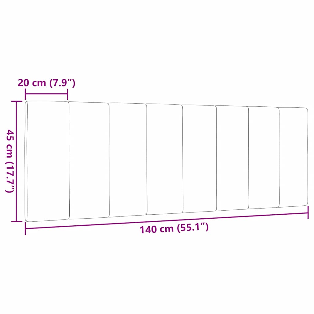 kék szövet fejtámla párna Hanko 140 cm