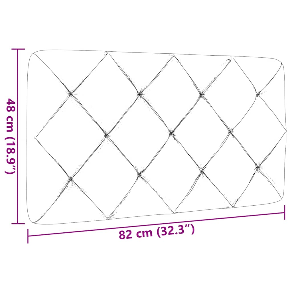 világosszürke szövet fejtámla párna 80 cm