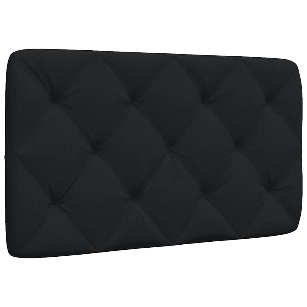 fekete szövet fejtámla párna 80 cm