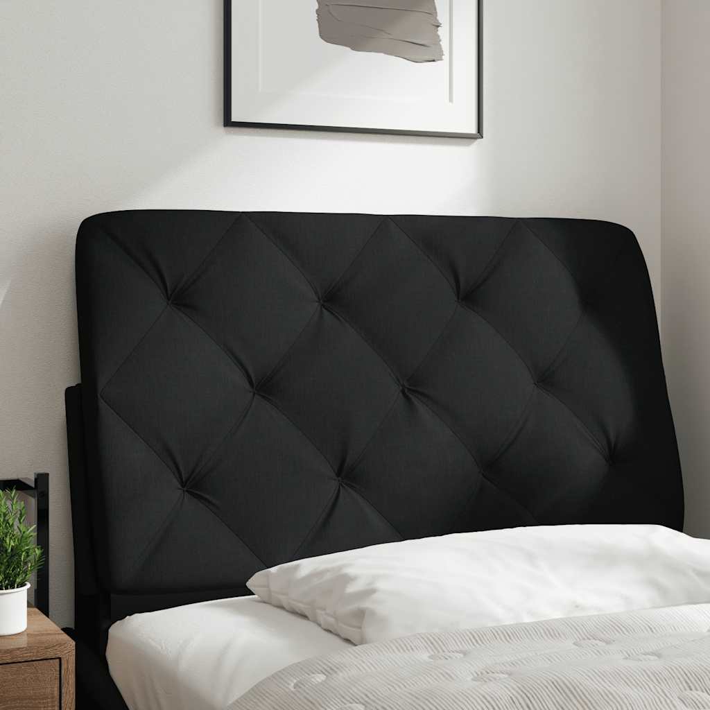 fekete szövet fejtámla párna 80 cm