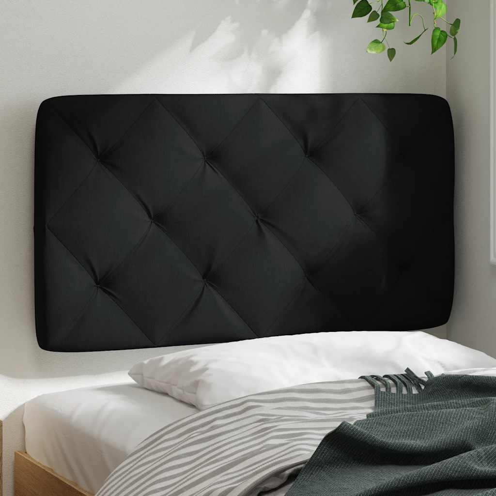 fekete szövet fejtámla párna 80 cm
